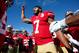 SANTA CLARA, CA - JANUARY 1: Colin Kaepernick #7 of the San Francisco 49ers fires the team up on the field prior to the game against the Seattle Seahawks at Levi Stadium on January 1, 2017 in Santa Clara, California. The Seahawks defeated the 49ers 25-23.