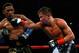 Mar 18, 2017; New York City, NY, USA; Gennady Golovkin against Daniel Jacobs during middleweight world championship fight at Madison Square Garden. Mandatory Credit: Noah K. Murray-USA TODAY Sports