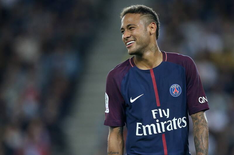 PARIS, FRANCE - AUGUST 25: Neymar Jr of PSG during the French Ligue 1 match between Paris Saint Germain (PSG) and AS Saint-Etienne (ASSE) at Parc des Princes on August 25, 2017 in Paris, France. (Photo by Jean Catuffe/Getty Images)
