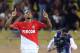 Monaco's Brazilian defender Fabinho celebrates after scoring a goal during the French L1 football match between Monaco (ASM) and Marseille (OM) on August 27, 2017, at the Louis II Stadium in Monaco. / AFP PHOTO / VALERY HACHE (Photo credit should
