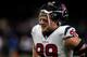 Aug 26, 2017; New Orleans, LA, USA; Houston Texans defensive end J.J. Watt (99) warms up before the game against New Orleans Saints at the Mercedes-Benz Superdome. Mandatory Credit: Stephen Lew-USA TODAY Sports