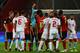 BRUSSELS, BELGIUM - AUGUST 31: Axel Witsel of Belgium is show a red card by referee, Neil Doyle during the FIFA 2018 World Cup Qualifier between Belgium and Gibraltar at Stade Maurice Dufrasne on August 31, 2017 in Liege, Belgium. (Photo by Dean Mouhtar