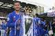 LONDON, ENGLAND - MAY 21: Eden Hazard of Chelsea poses with the Premier League trophy after the Premier League match between Chelsea and Sunderland at Stamford Bridge on May 21, 2017 in London, England. (Photo by Michael Regan/Getty Images)