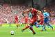 Liverpool's German midfielder Emre Can passes the ball during the English Premier League football match between Liverpool and Arsenal at Anfield in Liverpool, north west England on August 27, 2017. / AFP PHOTO / Anthony Devlin / RESTRICTED TO EDITORIAL US