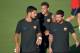 TOPSHOT - Barcelona players Luis Suarez (L), Neymar (C) and Lionel Messi (R) take part in a training session at Barry University in Miami, Florida, on July 27, 2017, two days before their International Champions Cup friendly match against Real Madrid / AF