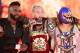 Cedric Alexander and Gran Metallik stand alongside Enzo Amore before their six-man tag match.
