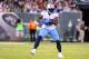Aug 12, 2017; East Rutherford, NJ, USA; Tennessee Titans tight end Delanie Walker (82) runs the ball after making a reception against the New York Jets during the first quarter at MetLife Stadium. Mandatory Credit: Dennis Schneidler-USA TODAY Sports