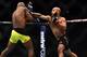 Johnson lands a right hand on Wilson Reis.