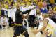 OAKLAND, CA - JUNE 12: LeBron James #23 of the Cleveland Cavaliers passes the ball against the Golden State Warriors in Game Five of the 2017 NBA Finals on June 12, 2017 at ORACLE Arena in Oakland, California. NOTE TO USER: User expressly acknowledges an