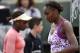 Sloane Stephens, left, and Venus Williams following their 2015 French Open match