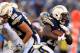 SAN DIEGO, CA - DECEMBER 04: Melvin Gordon #28 of the San Diego Chargers runs the ball during the second half of a game against the Tampa Bay Buccaneers at Qualcomm Stadium on December 4, 2016 in San Diego, California. (Photo by Sean M. Haffey/Getty I