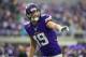 Jan 1, 2017; Minneapolis, MN, USA; Minnesota Vikings wide receiver Adam Thielen (19) against the Chicago Bears at U.S. Bank Stadium. The Vikings defeated the Bears 38-10. Mandatory Credit: Brace Hemmelgarn-USA TODAY Sports