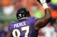 CINCINNATI, OH - SEPTEMBER 10: Michael Pierce #97 of the Baltimore Ravens celebrates after recovering a fumble during the third quarter of the game against the Cincinnati Bengals at Paul Brown Stadium on September 10, 2017 in Cincinnati, Ohio. (Photo by