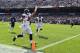 CHICAGO, IL - SEPTEMBER 10: Austin Hooper #81 of the Atlanta Falcons runs the football in for a touchdown against the Chicago Bears in the fourth quarter at Soldier Field on September 10, 2017 in Chicago, Illinois. (Photo by David Banks/Getty Images)