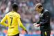 DORTMUND, GERMANY - APRIL 15: Ousmane Dembele of Dortmund speak with Head coach Thomas Tuchel of Dortmund during the Bundesliga match between Borussia Dortmund and Eintracht Frankfurt at Signal Iduna Park on April 15, 2017 in Dortmund, Germany. (Photo by