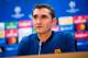 BARCELONA, SPAIN - SEPTEMBER 11: Head coach Ernesto Valverde of FC Barcelona faces the media during a press conference, on the eve of their UEFA Champions League Group D match against Juventus, on September 11, 2017 in Barcelona, Spain. (Photo by Alex C