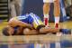 OAKLAND, CA -OCTOBER 29: Stephen Curry #30 of the Golden State Warriors holds his ankle in pain after taking a fall in a game against the Los Angeles Clippers on October 29, 2010 at Oracle Arena in Oakland, California. NOTE TO USER: User expressly acknow