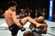 Cejudo lands a kick to Reis' dome.