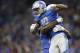 Sep 10, 2017; Detroit, MI, USA; Detroit Lions wide receiver Kenny Golladay (19) celebrates with a teammate after making a touchdown catch during the fourth quarter against the Arizona Cardinals at Ford Field. Mandatory Credit: Raj Mehta-USA TODAY Sports