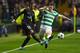 Paris Saint-Germain's Brazilian striker Neymar (L) vies with Celtic's Scottish defender Anthony Ralston during the UEFA Champions League Group B football match between Celtic and Paris Saint-Germain (PSG) at Celtic Park in Glasgow, on September 12, 2017.