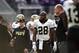 MINNEAPOLIS, MN - SEPTEMBER 11: Adrian Peterson #28 of the New Orleans Saints on the sidelines before the game against the Minnesota Vikings on September 11, 2017 at U.S. Bank Stadium in Minneapolis, Minnesota. (Photo by Hannah Foslien/Getty Images)