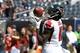 CHICAGO, IL - SEPTEMBER 10: Julio Jones #11 of the Atlanta Falcons warms up prior to the game against the Chicago Bears at Soldier Field on September 10, 2017 in Chicago, Illinois. (Photo by David Banks/Getty Images)
