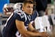 FOXBORO, MA - AUGUST 31: Rob Gronkowski #87 of the New England Patriots watches the action from the sideline in the second half during a preseason game against the New York Giants at Gillette Stadium on August 31, 2017 in Foxboro, Massachusetts. (Photo by