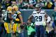 GREEN BAY, WI - SEPTEMBER 10: Earl Thomas #29 of the Seattle Seahawks reacts after being beaten for a touchdown by Jordy Nelson #87 of the Green Bay Packers during a game at Lambeau Field on September 10, 2017 in Green Bay, Wisconsin. The Packers won 17-9