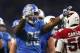 DETROIT, MI - SEPTEMBER 10: Eric Ebron #85 of the Detroit Lions celebrates a play in the game Arizona Cardinals at Ford Field on September 10, 2017 in Detroit, Michigan. (Photo by Gregory Shamus/Getty Images)