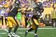 PITTSBURGH, PA - SEPTEMBER 17: Ben Roethlisberger #7 of the Pittsburgh Steelers hands off to Le'Veon Bell #26 in the second half during the game against the Minnesota Vikings at Heinz Field on September 17, 2017 in Pittsburgh, Pennsylvania. (Photo by Jus