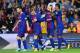 BARCELONA, SPAIN - SEPTEMBER 19: Paulinho of FC Barcelona celebrates with his team mates after scoring his team's second goal during the La Liga match between Barcelona and SD Eibar at Camp Nou on September 19, 2017 in Barcelona, Spain. (Photo by David