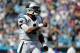 CHARLOTTE, NC - SEPTEMBER 17: Cam Newton #1 of the Carolina Panthers reacts against the Buffalo Bills during their game at Bank of America Stadium on September 17, 2017 in Charlotte, North Carolina. (Photo by Streeter Lecka/Getty Images)
