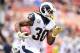 LOS ANGELES, CA - SEPTEMBER 17: Todd Gurley #30 of the Los Angeles Rams runs the ball during the first quarter against the Washington Redskins at Los Angeles Memorial Coliseum on September 17, 2017 in Los Angeles, California. (Photo by Harry How/Getty Ima