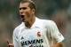 MADRID, SPAIN: French Real Madrid's Zinedine Zidane jubilates after scoring the first goal for Real Madrid during their Spanish League match, Real Madrid against Villarreal in Santiago Bernabeu Stadium in Madrid 26 October, 2002. AFP PHOTO/ JAVIER SORI