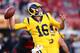 Los Angeles Rams quarterback Jared Goff was nearly perfect during Thursday's 41-39 victory over the San Francisco 49ers.