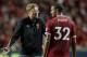 HONG KONG, HONG KONG - JULY 22: Liverpool FC Coach Jurgen Klopp (L) talks to Liverpool FC defender Joel Matip (R) during the Premier League Asia Trophy match between Liverpool FC and Leicester City FC at Hong Kong Stadium on July 22, 2017 in Hong Kong, Ho
