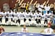 LANDOVER, MD - SEPTEMBER 24: Oakland Raiders players sit during the national anthem before they take on the Washington Redskins at FedExField on September 24, 2017 in Landover, Maryland. (Photo by Tasos Katopodis/Getty Images)