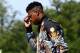 France's defender Presnel Kimpembe arrives at the French national football team training base in Clairefontaine on August 28, 2017, as part of the team's preparation for the FIFA World Cup 2018 qualifying football matches against Netherlands and Luxembou