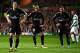 Paris Saint-Germain's Uruguayan striker Edinson Cavani (L), Paris Saint-Germain's French striker Kylian Mbappe (C) and Paris Saint-Germain's Brazilian striker Neymar gesture during the UEFA Champions League Group B football match between Celtic and Paris