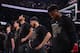 The Mavericks during the national anthem last season. “Every person has to decide for themselves,” owner Mark Cuban says of the evolving forms of protest and patriotism.