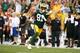 GREEN BAY, WI - SEPTEMBER 24: Geronimo Allison #81 of the Green Bay Packers runs with the ball in overtime against the Cincinnati Bengals at Lambeau Field on September 24, 2017 in Green Bay, Wisconsin. (Photo by Dylan Buell/Getty Images)