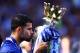 LONDON, ENGLAND - MAY 21: Diego Costa of Chelsea kisses the Premier League Trophy after the Premier League match between Chelsea and Sunderland at Stamford Bridge on May 21, 2017 in London, England. (Photo by Clive Rose/Getty Images)