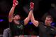 Douglas Lima celebrates a successful title defense against Lorenz Larkin.