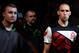 Rory MacDonald walks to the cage for his final UFC fight, against Stephen Thompson.