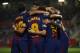 GIRONA, SPAIN - SEPTEMBER 23: Luis Suarez of Barcelona celebrates scoring his team's second goal with his teammates during the La Liga match between Girona and Barcelona at Municipal de Montilivi Stadium on September 23, 2017 in Girona, Spain. (Photo by