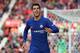STOKE ON TRENT, ENGLAND - SEPTEMBER 23: Alvaro Morata of Chelsea celebrates scoring the third goal (his second) during the Premier League match between Stoke City and Chelsea at Bet365 Stadium on September 23, 2017 in Stoke on Trent, England. (Photo by Ri