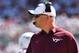 BLACKSBURG, VA - SEPTEMBER 23: Head coach of the Virginia Tech Hokies Justin Fuente looks on in the first half against the Old Dominion University Monarchs at Lane Stadium on September 23, 2017 in Blacksburg, Virginia. (Photo by Michael Shroyer/Getty Imag
