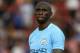 GIRONA, SPAIN - AUGUST 15: Eliaquim Mangala of Manchester City looks on after the end the pre-season friendly match between Girona and Manchester City at Municipal de Montilivi Stadium on August 15, 2017 in Girona, Spain. (Photo by Manuel Queimadelos Al