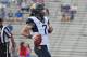 LAWRENCE, KS - SEPTEMBER 23: Will Grier #7 of the West Virginia Mountaineers runs for a touchdown against the Kansas Jayhawks at Memorial Stadium on September 23, 2017 in Lawrence, Kansas. (Photo by Ed Zurga/Getty Images)