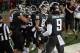PULLMAN, WA - SEPTEMBER 29: The Washington State Cougars celebrate with Jamal Morrow #25 after his touchdown in the second half of the game against the USC Trojans at Martin Stadium on September 29, 2017 in Pullman, Washington. Washington State defeated